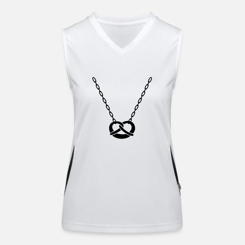 Chain with pretzel Women's Functional Contrast Tank Top