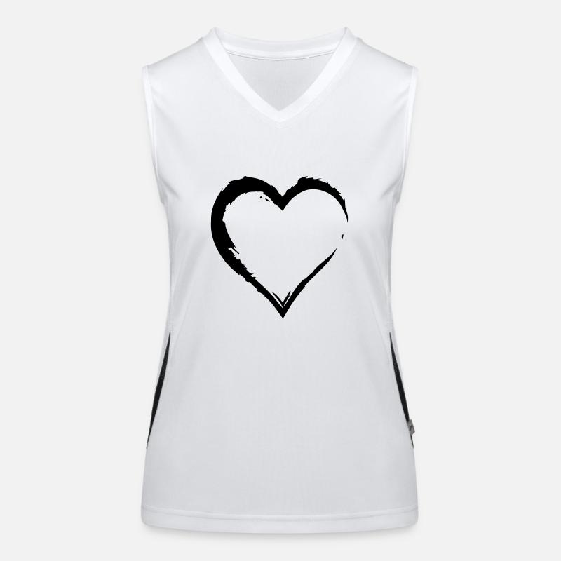 HEART Funktionelles Kontrast-Tank Top für Frauen