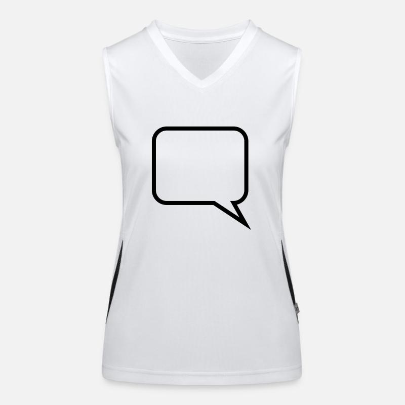 Sprechblase // Comic // Spruch machen // Aussage Funktionelles Kontrast-Tank Top für Frauen
