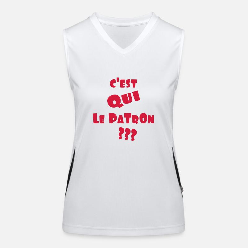le_patron_2 Débardeur respirant contrasté Femme