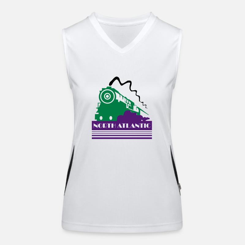 North Atlantic Art Deco Railway Women's Functional Contrast Tank Top