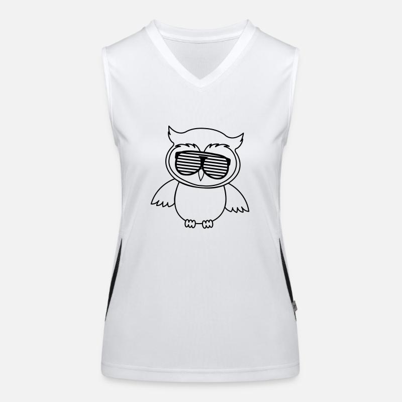 cool_owl_01 Women's Functional Contrast Tank Top