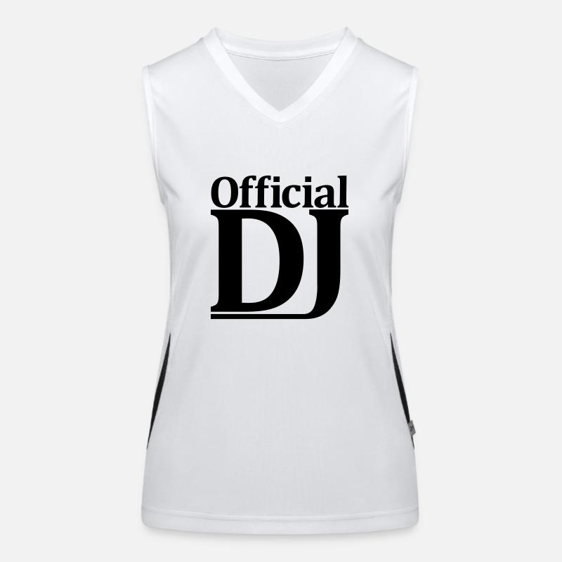 Text Official DJ Women's Functional Contrast Tank Top
