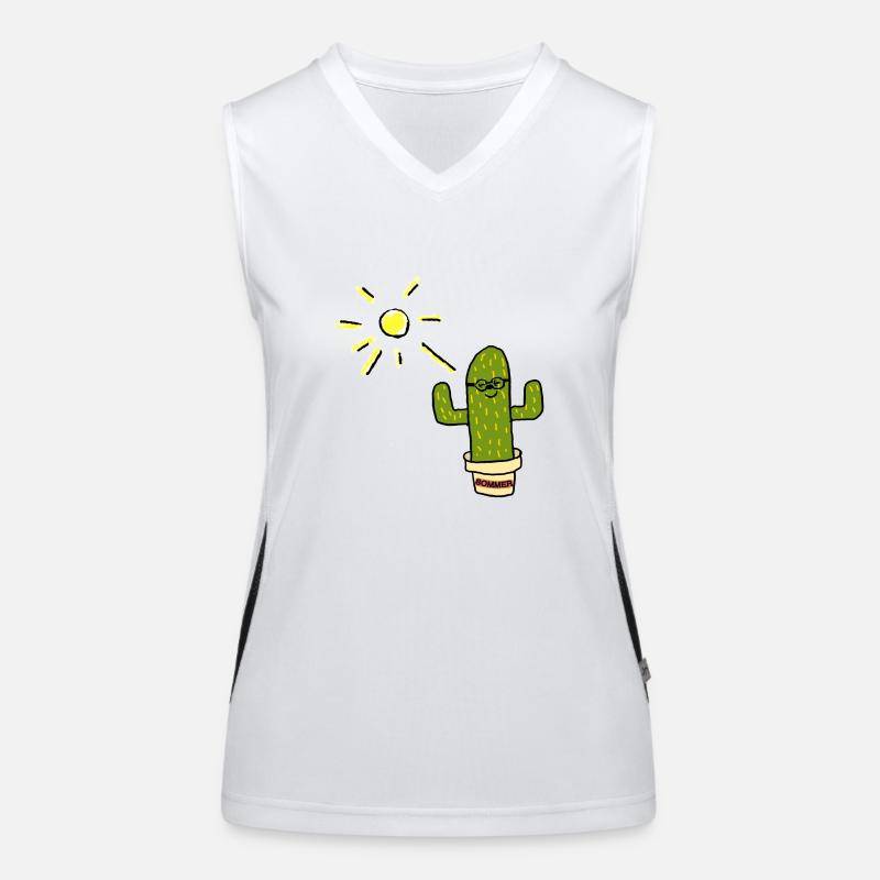 Cactus cactus soleil d'été Débardeur respirant contrasté Femme