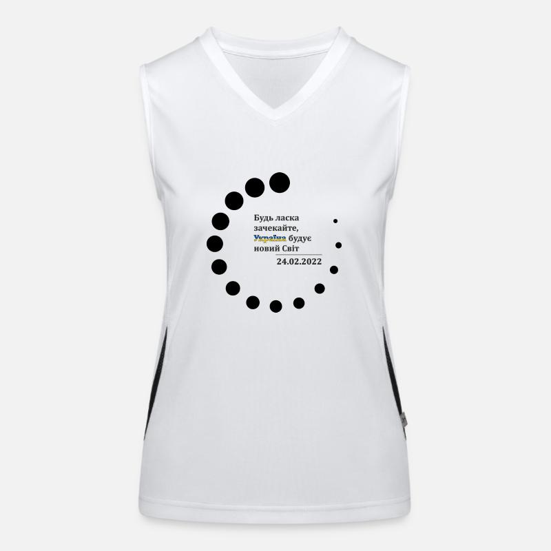 Print Loading ukrainian black Women's Functional Contrast Tank Top