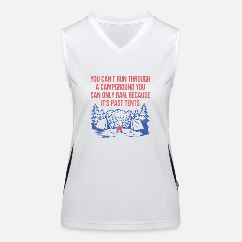 Impossible de courir à travers un terrain de camping Camping Randonnée Débardeur respirant contrasté Femme
