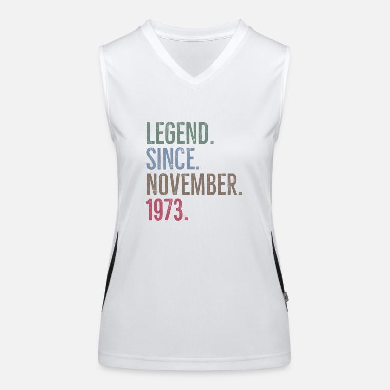 Legende seit November 1973 Funktionelles Kontrast-Tank Top für Frauen