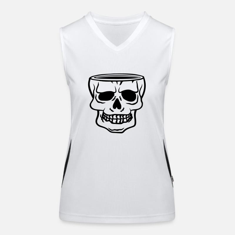 Coupe Skull Horreur Halloween Débardeur respirant contrasté Femme