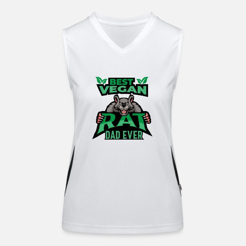 Rat Pet | Vegan Vegan Rat Gift Idea Women's Functional Contrast Tank Top