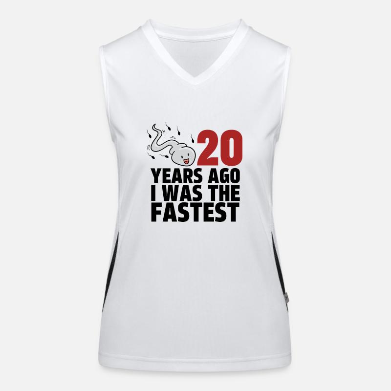 Vor 20 Jahren war ich der Schnellste Funktionelles Kontrast-Tank Top für Frauen
