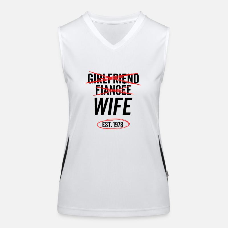 Freundin Verlobte Ehefrau Est 1978 Funktionelles Kontrast-Tank Top für Frauen