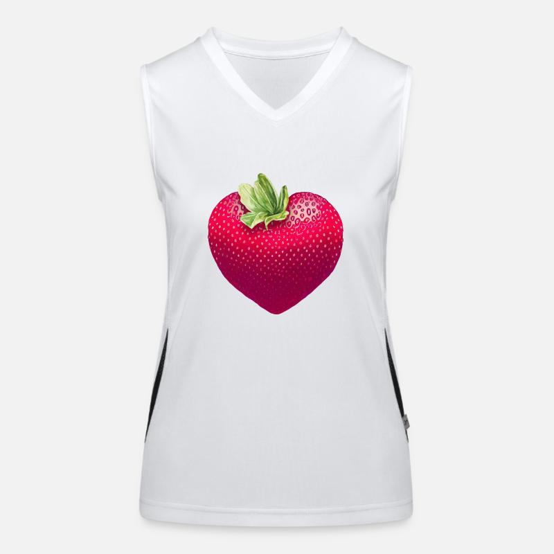 Fraise Débardeur respirant contrasté Femme