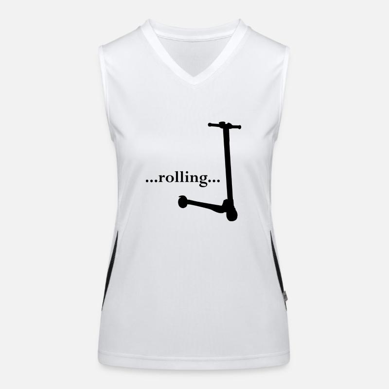 E-Scooter Roller Scooter Débardeur respirant contrasté Femme