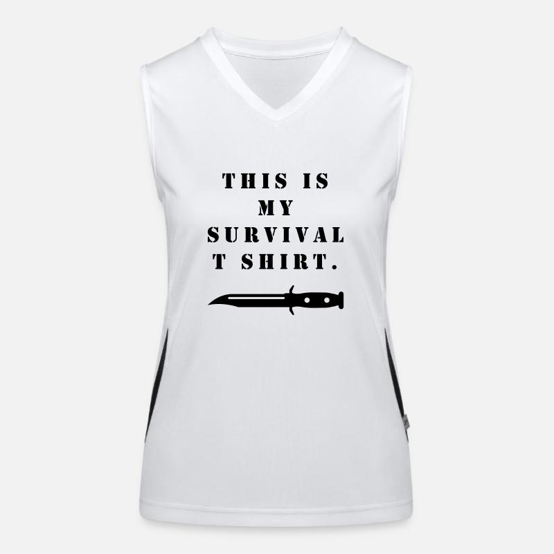 T-SHIRT SURVIE Débardeur respirant contrasté Femme