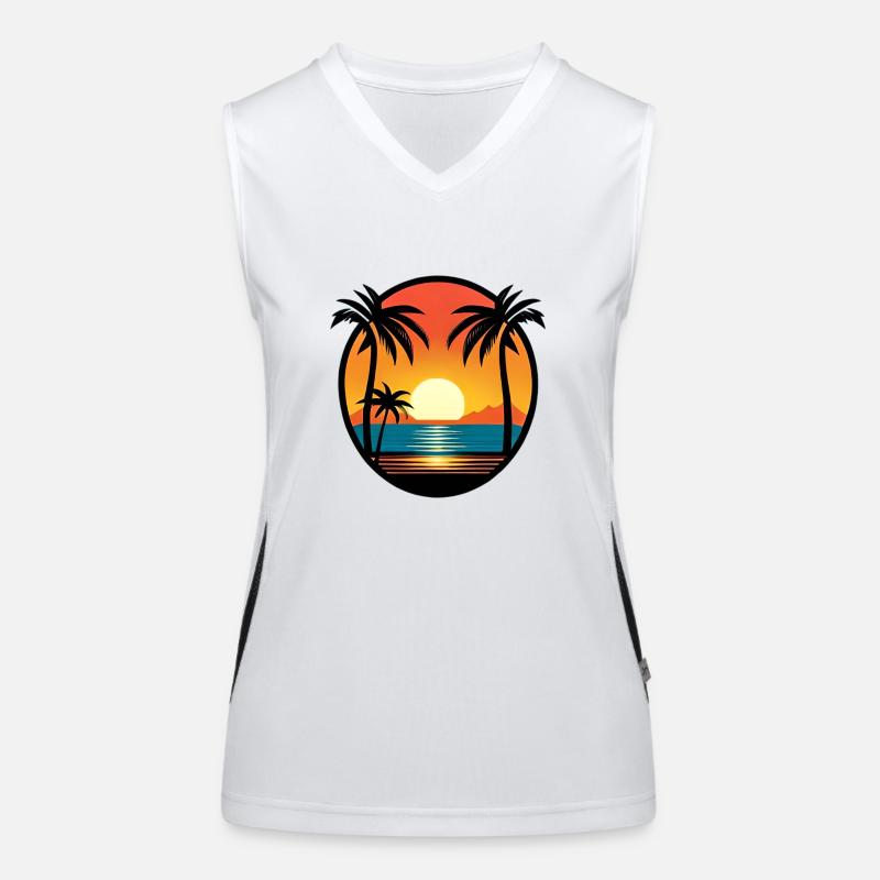 Summer Vibes Funktionelles Kontrast-Tank Top für Frauen