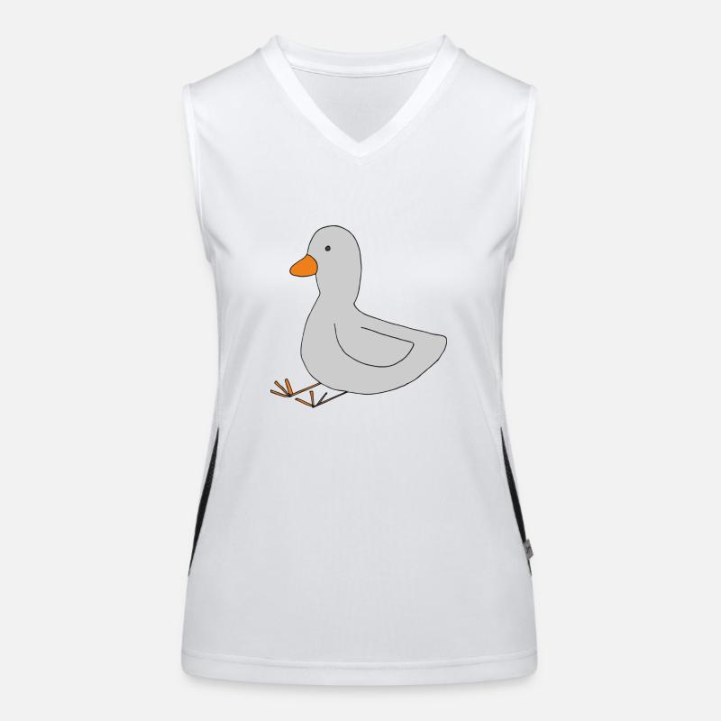ente grau Funktionelles Kontrast-Tank Top für Frauen