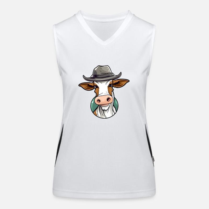 Kija la vache Débardeur respirant contrasté Femme