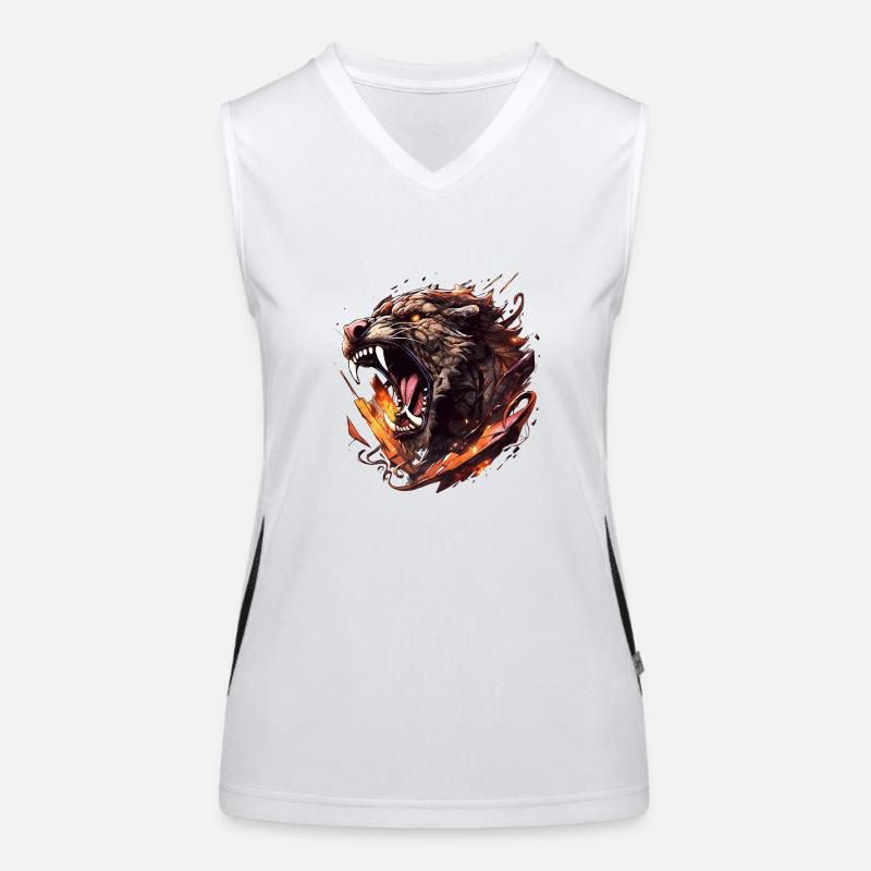 Säbelzahntiger - Sabertooth v4 Funktionelles Kontrast-Tank Top für Frauen