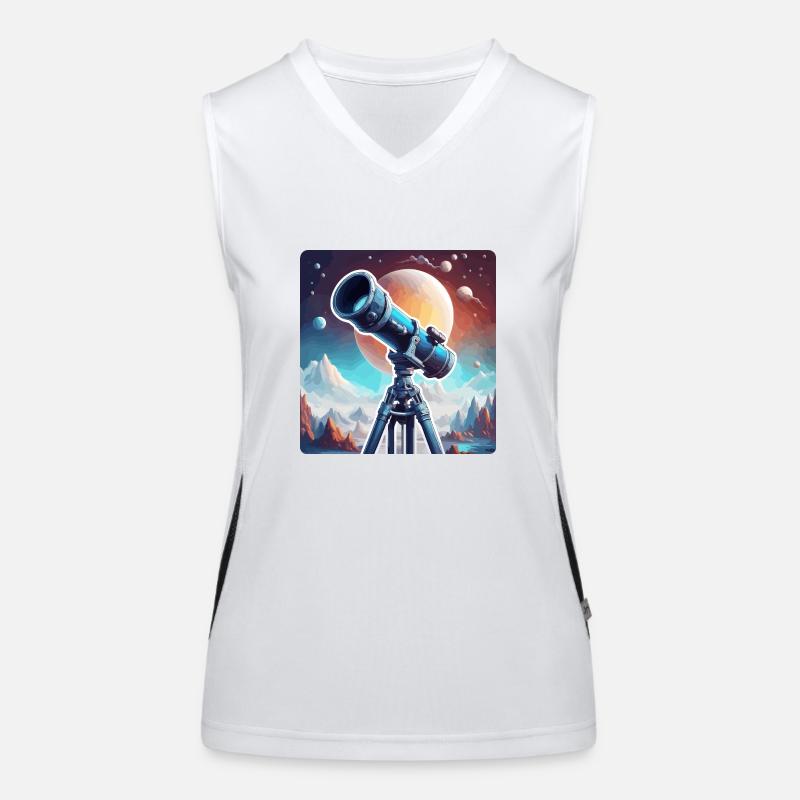 Telescope / Telescope / Astronomy / Starry Sky Women's Functional Contrast Tank Top
