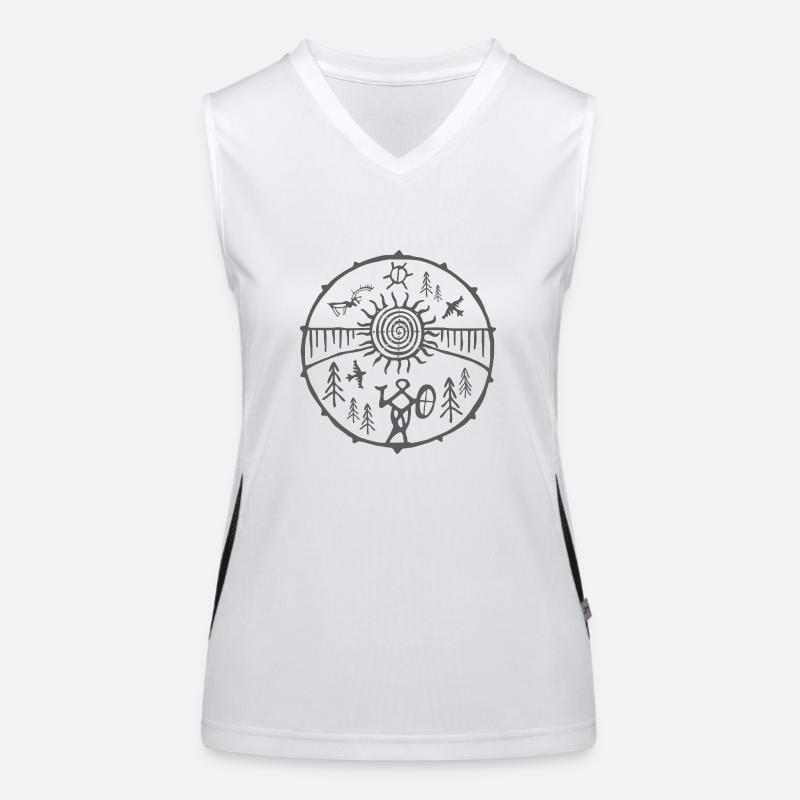 Schamane / Mutter Erde Funktionelles Kontrast-Tank Top für Frauen