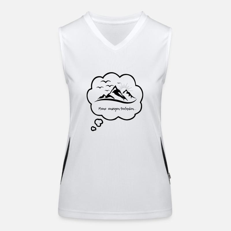Thoughts Mountains Women's Functional Contrast Tank Top
