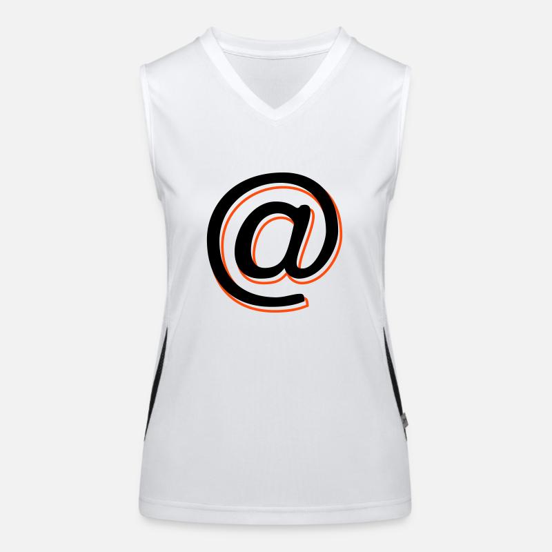 At Sign - 2 Colors Women's Functional Contrast Tank Top