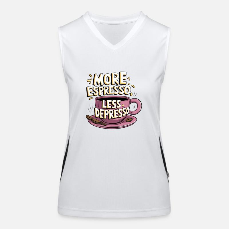 Espresso, Coffee, Kaffee, Latte, Geschenkidee Funktionelles Kontrast-Tank Top für Frauen