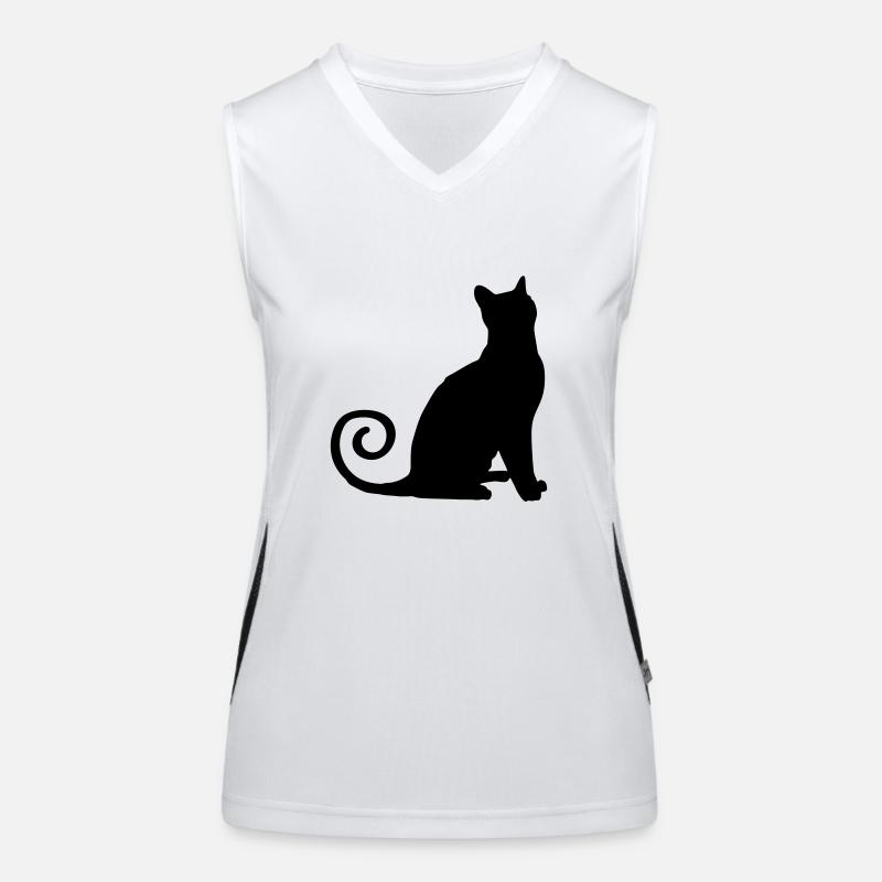 Silhouette de chat Débardeur respirant contrasté Femme
