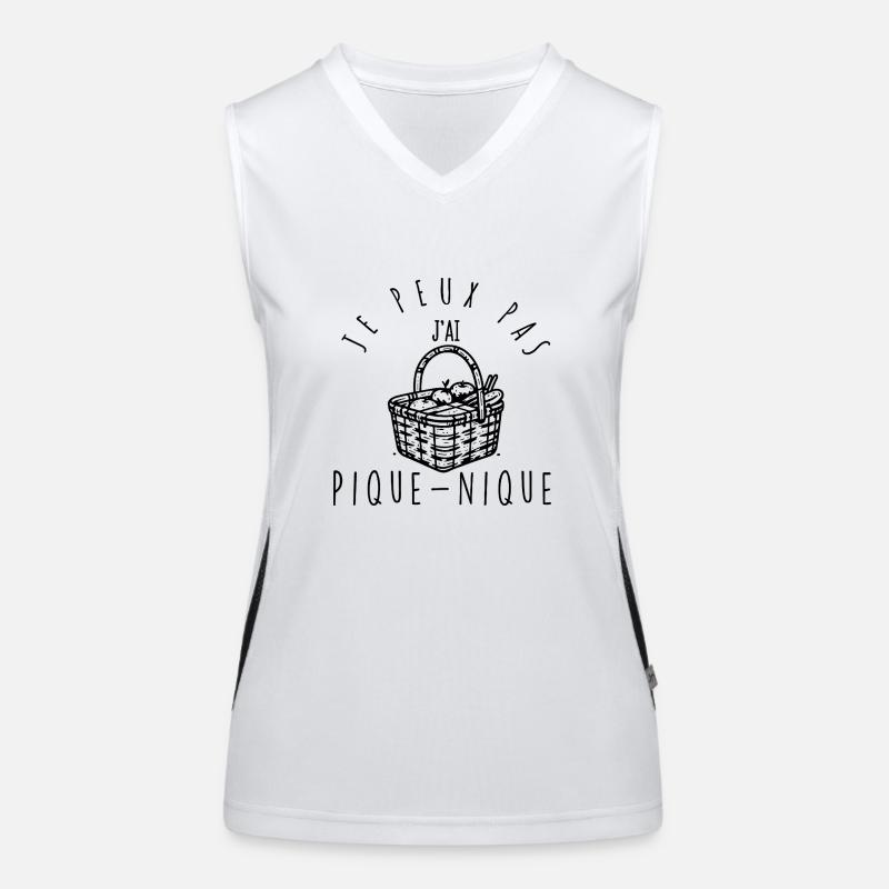 Ich kann nicht, ich mache ein Picknick. Funktionelles Kontrast-Tank Top für Frauen