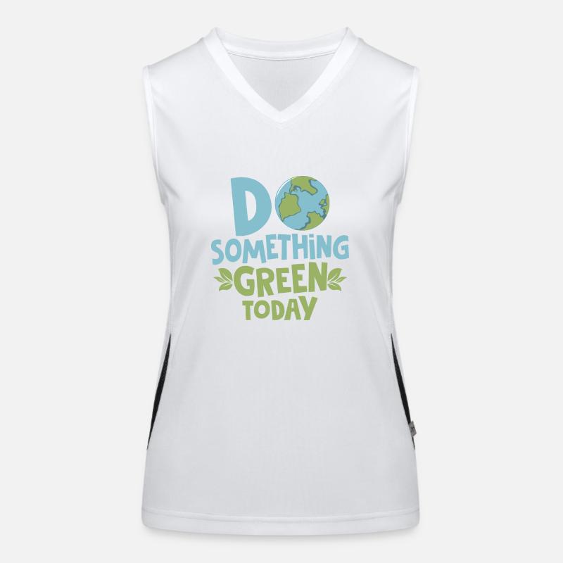 Do Something Green Today Earth Day Planet Funktionelles Kontrast-Tank Top für Frauen