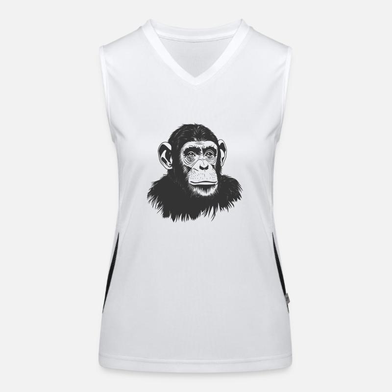 Chimpanzee - Monkey Women's Functional Contrast Tank Top