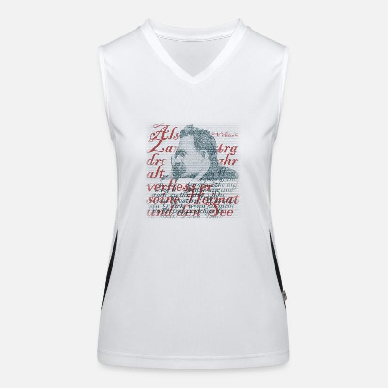 FW Nietzsche Typographie Débardeur respirant contrasté Femme