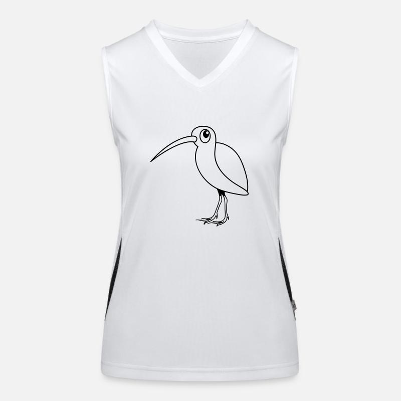 Schnepfe Vogel Tier witzig süss Design Funktionelles Kontrast-Tank Top für Frauen