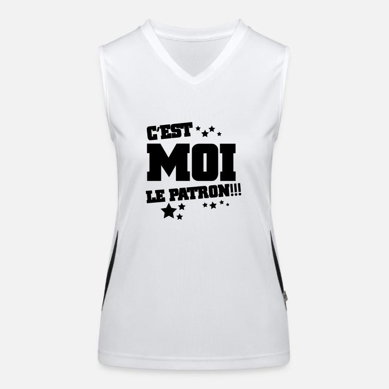 C'est Moi LE pAtron!!! Débardeur respirant contrasté Femme