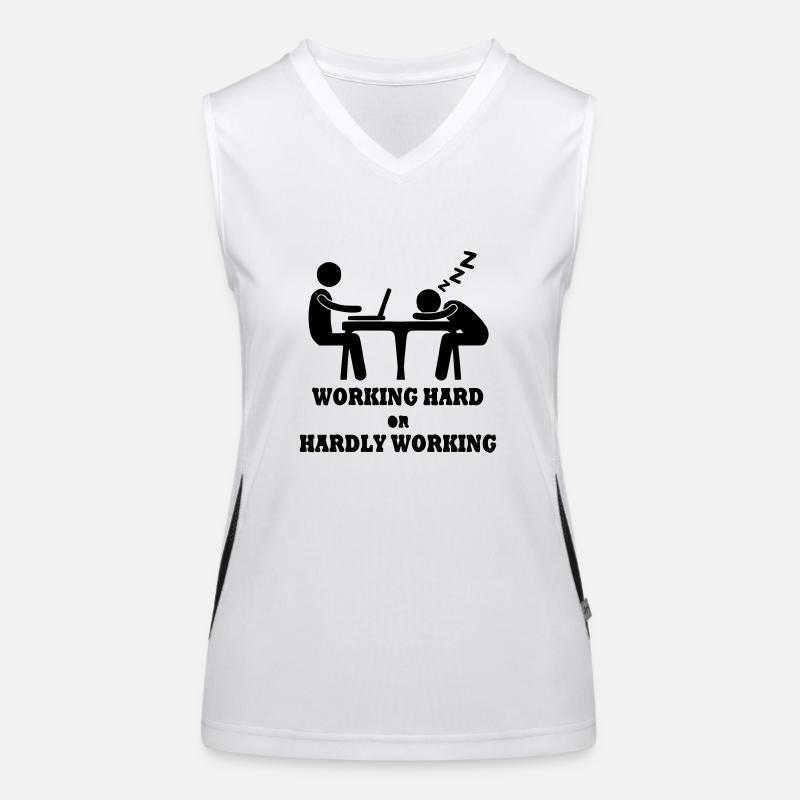 Working Hard or Hardly Working Funktionelles Kontrast-Tank Top für Frauen