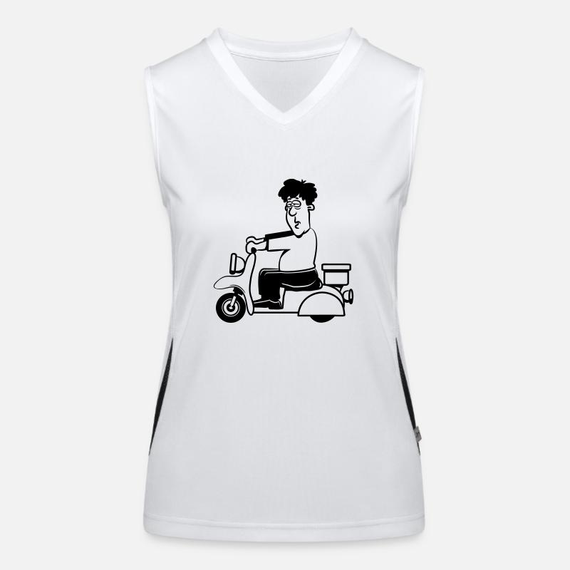 motorroller witzig Funktionelles Kontrast-Tank Top für Frauen