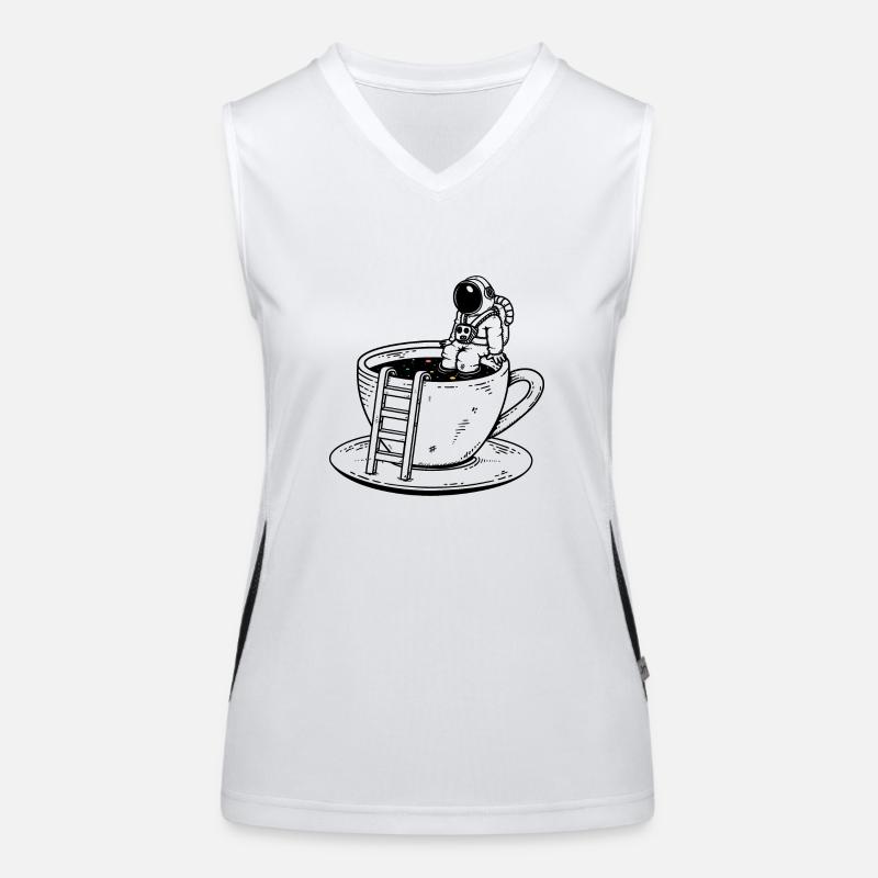 Kaffee-Kosmos Funktionelles Kontrast-Tank Top für Frauen