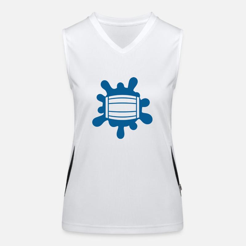 Bier - Beer / Bierkrug - Bierflasche Bierfass Funktionelles Kontrast-Tank Top für Frauen