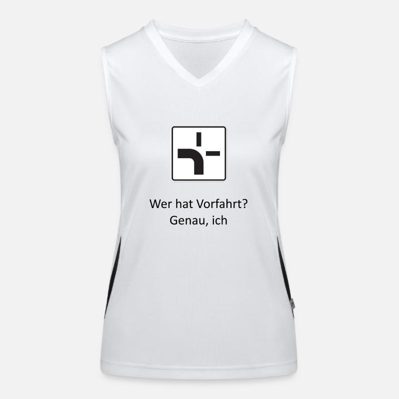 Wer hat Vorfahrt? Funktionelles Kontrast-Tank Top für Frauen