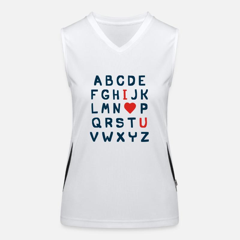 Ich liebe dich Funktionelles Kontrast-Tank Top für Frauen