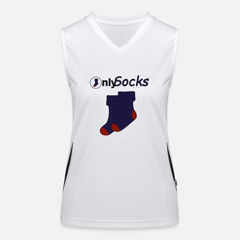 Only Socks - Women's Functional Contrast Tank Top - white/black