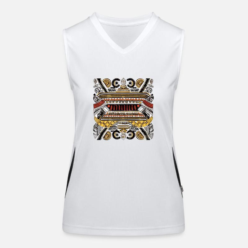 African folklore Women's Functional Contrast Tank Top