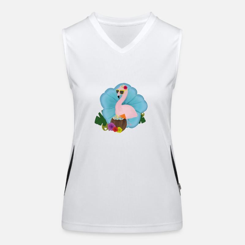 Flamingo Funktionelles Kontrast-Tank Top für Frauen