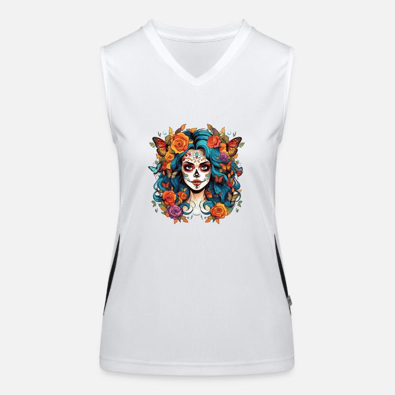 Skull Funktionelles Kontrast-Tank Top für Frauen