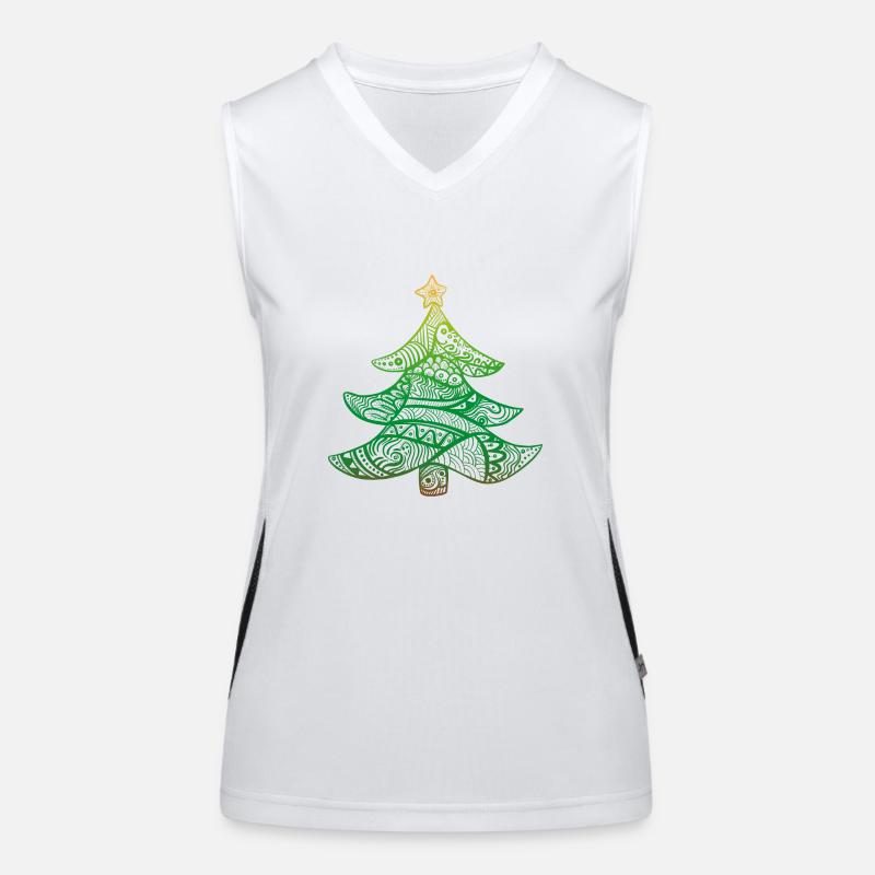 Weihnachtsbaum Funktionelles Kontrast-Tank Top für Frauen