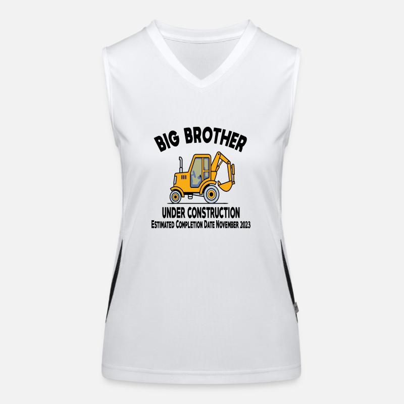 Big Brother Under Construction Announcement retro Débardeur respirant contrasté Femme