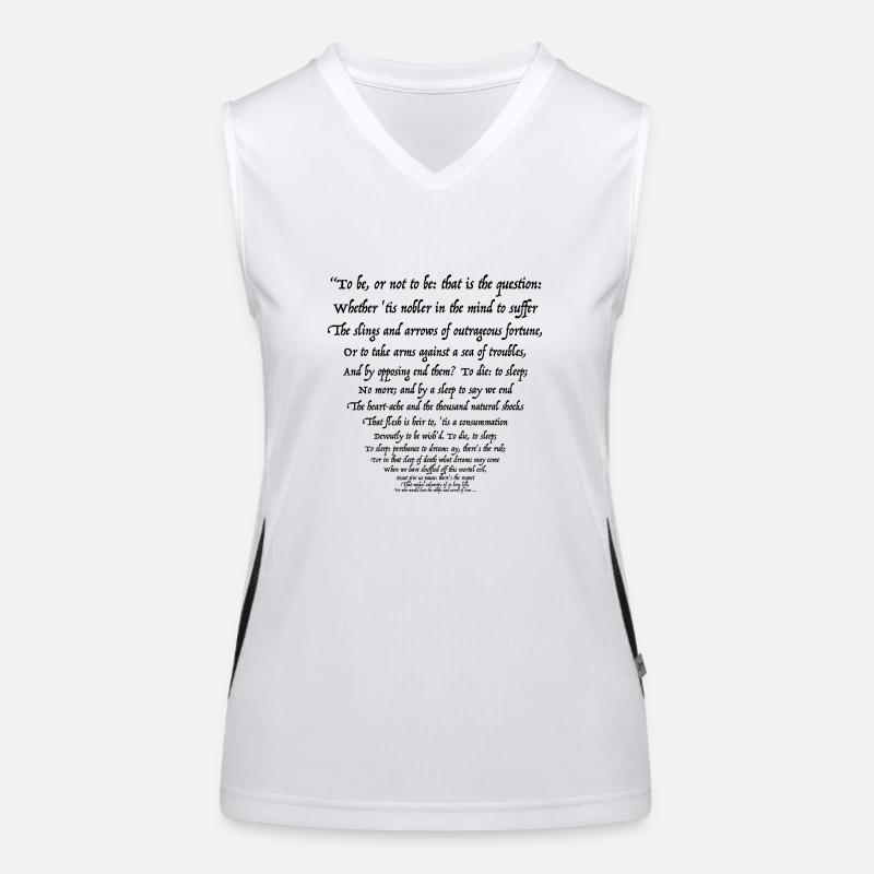 Sein oder Nichtsein 02 (schwarzer Text) Funktionelles Kontrast-Tank Top für Frauen