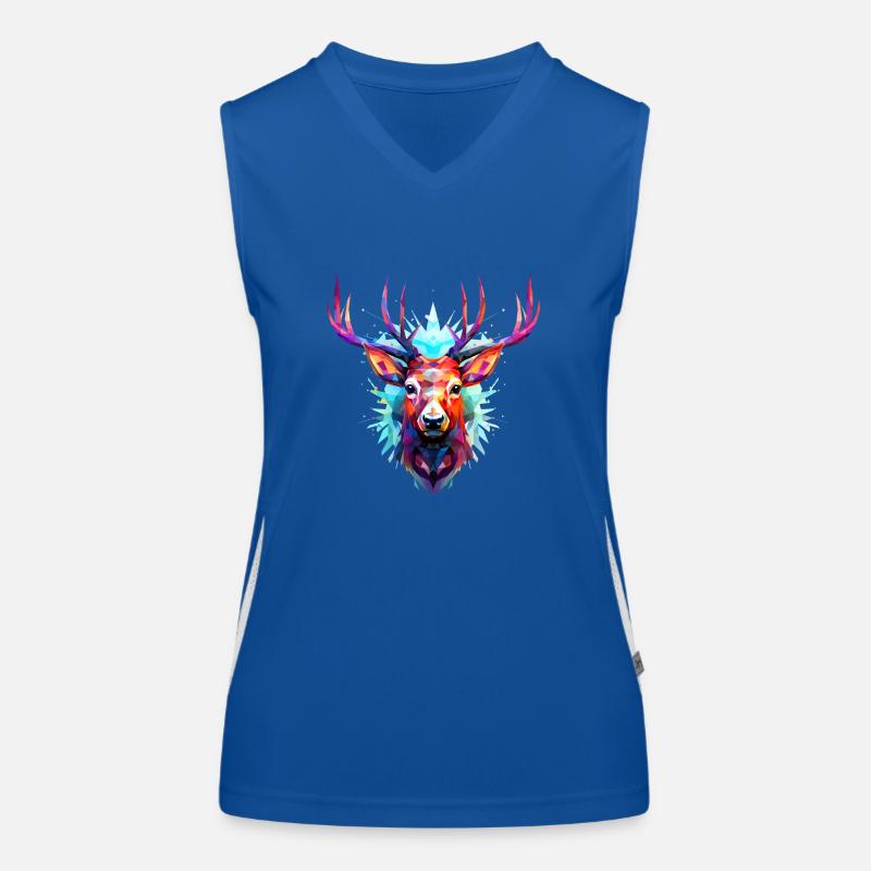 Hirsch Funktionelles Kontrast-Tank Top für Frauen