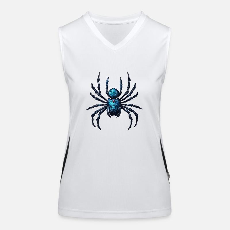 Spinne / Netz / Haustier / Kriechtier / Achtbeiner Funktionelles Kontrast-Tank Top für Frauen