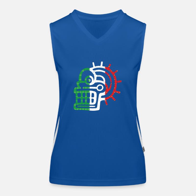 aztec symbol mexican maya mexican flag ancient Women's Functional Contrast Tank Top
